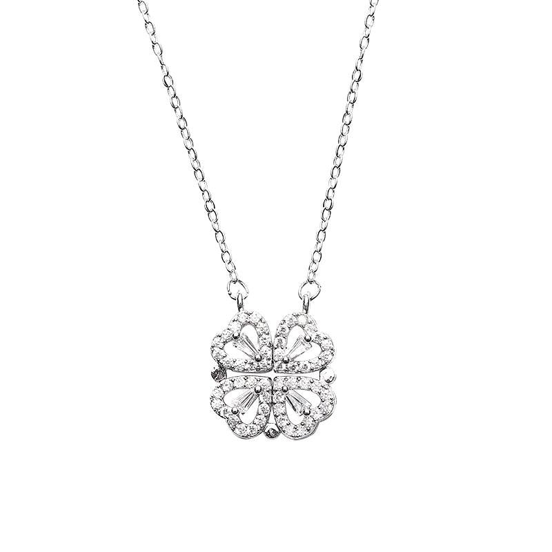 2 in 1 Clover Heart Necklace