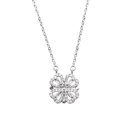 2 in 1 Clover Heart Necklace